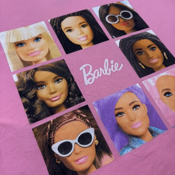 Barbie Pink and White Short Sleeve Tee & Short Set ~ XXXL, 22W/24W - Picture 2 of 14